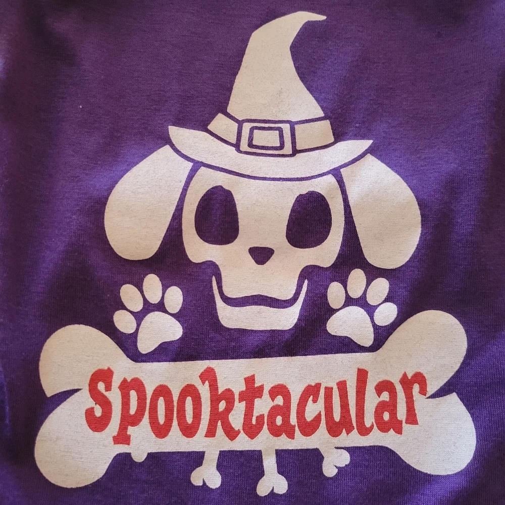 Pet Halloween Costume Dog Trick R Treat! Skull & Bone T-Shirt 